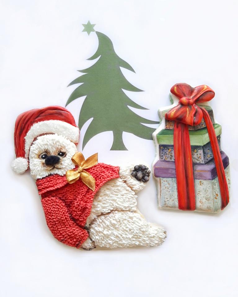 Oliver Christmas Bear (20 biscotti da 12 cm)